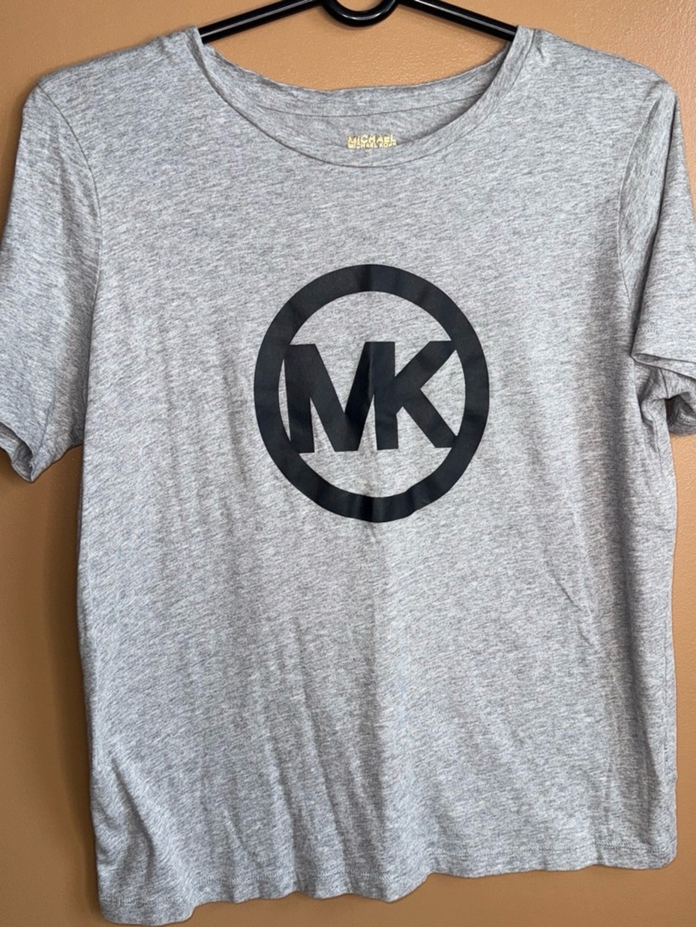 MICHAEL Michael Kors Gray Tee with Black MK Logo